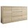  Mobene Modern Chest of Drawers 140 x 40 x 76 cm, matt Sonoma oak