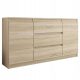  Mobene Modern Chest of Drawers 140 x 40 x 76 cm, matt Sonoma oak