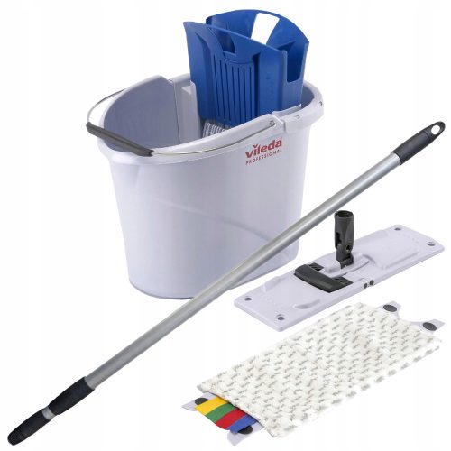 VILEDA PROFESSIONAL Bucket and Flat Mop UltraSpeed Mini Starter Kit Vileda Pro 40 cm