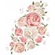  Wall Sticker Set Flowers Peonies 2 60x100