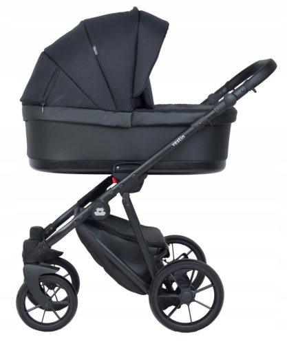  Vestin Black Multifunctional Stroller 3in1 + ECO-Leather + Cosmo-Seat