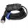 Hilark extension cable, garden, 5 m, 4 sockets, black