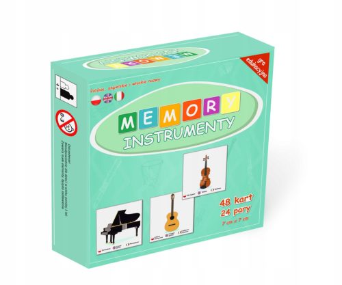  Memory instruments, memo game. English Italian