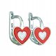  Silver Rhodium Plated Heart Earrings On An Englishman