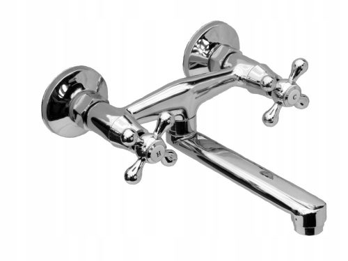 Wall-mounted kitchen faucet HA WALL MOVABLE SPOUT silver