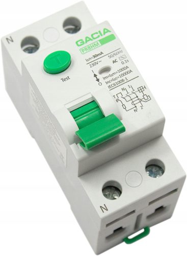 Gacia 40 V IP20 40 A residual current circuit breaker