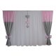  CHILDREN'S CURTAIN set, heart curtains made of cotton