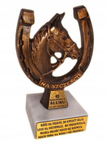  HORSESHOE STATUETTE 45TH WEDDING ANNIVERSARY gift!!!!!