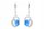  Gurdi women's earrings with opal 2.9 cm silver