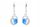  Gurdi women's earrings with opal 2.9 cm silver