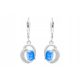  Gurdi women's earrings with opal 2.9 cm silver