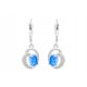  Gurdi women's earrings with opal 2.9 cm silver