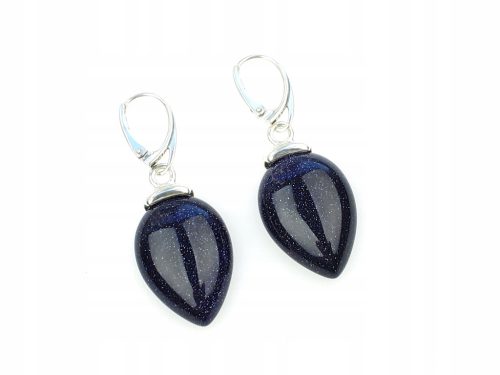  Ametrix earrings 2.5 cm navy blue