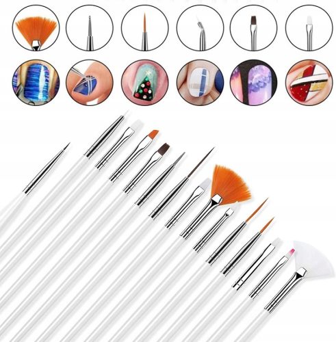  BRUSH SET FOR DECORATION OF HYBRID GEL BRUSHES