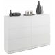  Mobene Modern Chest of Drawers 120 x 30 x 76 cm matt white