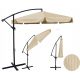 Parasol for terrace and garden - Expand umbrella with boom, 350 x 250 cm, beige