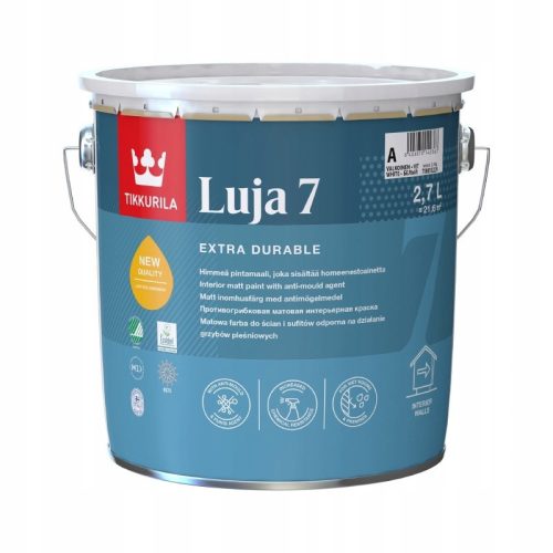  Tikkurila Luja Matt Paint Bathroom Kitchen Laundry