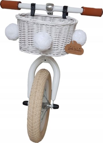  WICKER BICYCLE BASKET FOR CHILDREN, WHITE