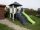 PLAYGROUND, WOODEN HOUSE, SLIDE, SANDPIPE