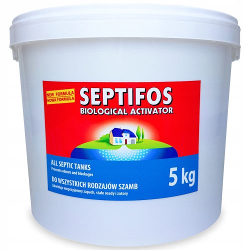 Preparations and means for septic tanks SEPTIFOS powder for septic tanks 5 l 5 kg