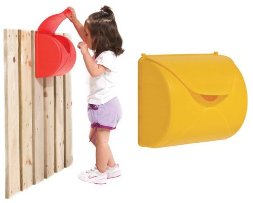 Yellow mailbox for children's playground