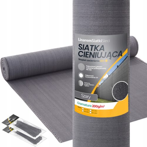  Eschattungsnets 95 % Linarem SiatkiSieci 1.5 x 50 m grau