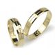  POLISHED GOLD WEDDING RINGS 4MM WITH ZIRCON GOLDRUN