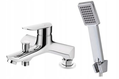 Single-lever bath and shower faucet Laveo Appia Chrome + Kuchinox Orca exposed shower set