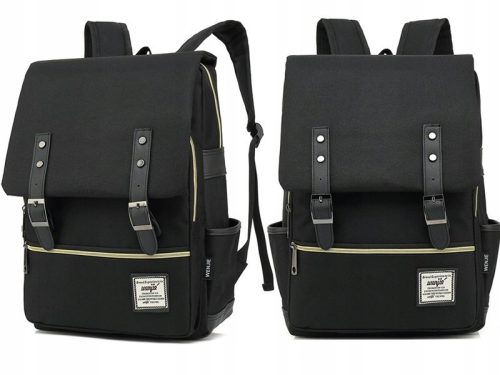  Oxford school backpack with one compartment, black, 17 years