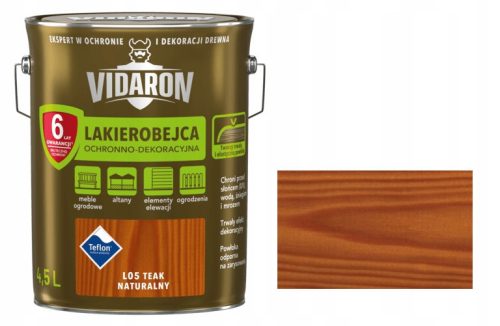 Vidaron solvent-based varnish stain 4.5 l Teak natural L05