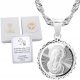 SILVER CHAIN AND MEDAL MOTHER OF GOD COMMUNION BAPTISM CONFIRMATION