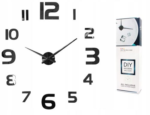  Smart Diy Wall Clock, Silver, 130 cm