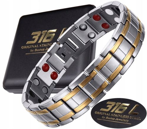  SILVER HEALTH BRACELET MEN'S BRACELET MAGNETIC STRONG ORIGINAL