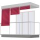  STORES, volets rouges, imprimé BALCON, 160x150