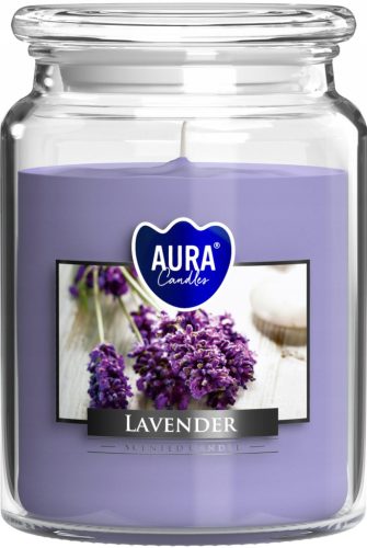 Candles Lavender Aura scented paraffin candle 1 pc.