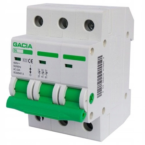 Gacia load-break switch 230 V IP20 63 A