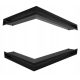 Air ventilation grille Kratki Luft corner left 60x40x6 cm black + Kratki LUFT/NP/6/40/45S/C/SF black ventilation grille