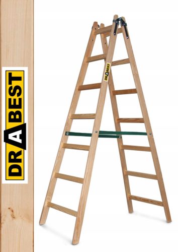 Drabest ladder 3.6 m made of wood, up to 150 kg