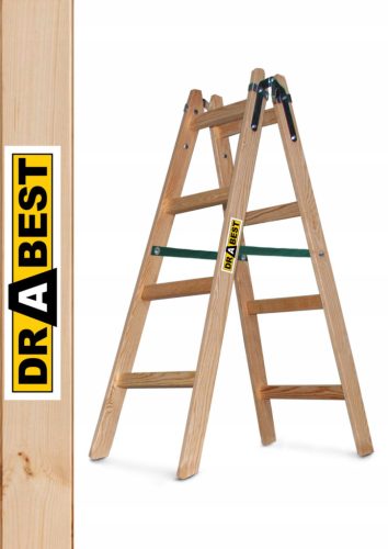 Drabest Ladder 2.7 m Wood 2 x 4 up to 150 kg