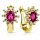  Ruby Gold earrings KIDS for Christening pr.333