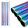 Coldsea 60036 Rainbow Metal Straws, 4 Pack