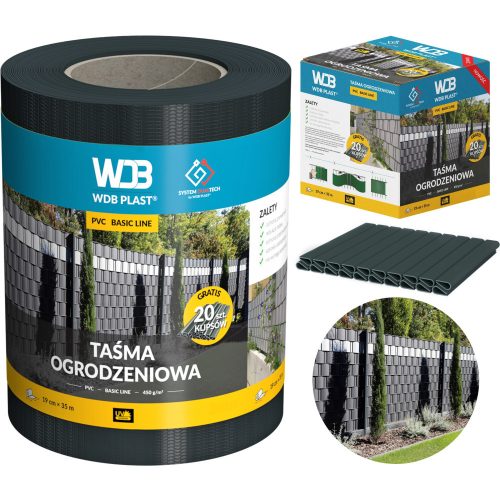 WDB BASIC ZAUNBAND 19x35 ANTHRAZITGRAPHIT