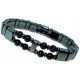  Men's Rose Quartz Bracelet 20 cm Black