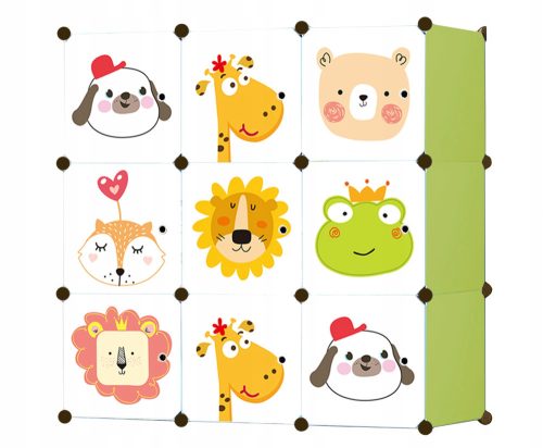  Muf-Art Modular Wardrobe (Animals) 110 x 110 x 37 cm multicolored