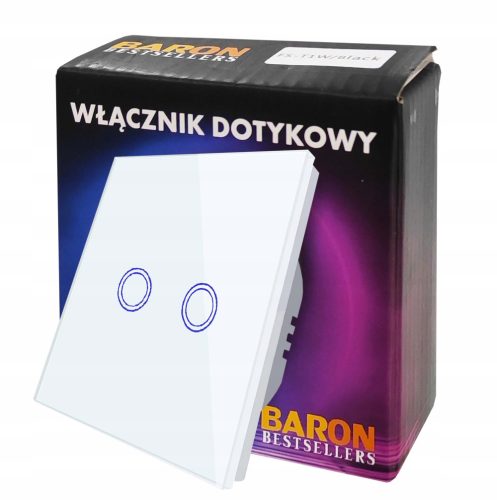 BarON Double Touch Switch 2G WHITE