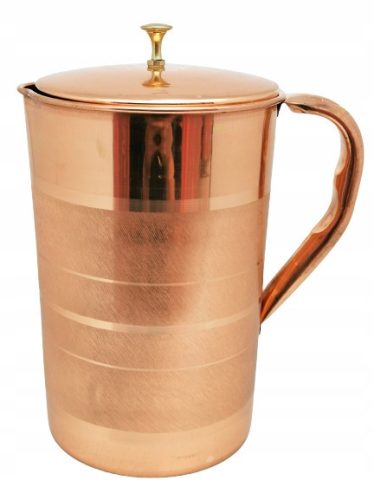 Glasses and cups Copper water jug, 2l, copper stripes