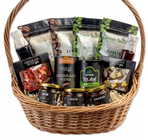  GIFT BASKET deluxe set of coffee, tea, chocolate