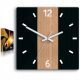  ModernClock wall clock white, black, brown tones, 30 cm