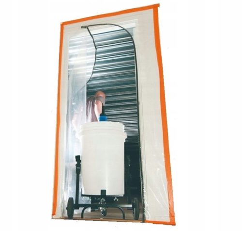 L-SHAPED DUST CURTAIN DOOR ZIPPER 120X220CM