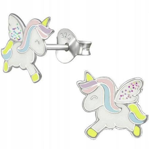  EARRINGS girl SILVER gift UNICORN